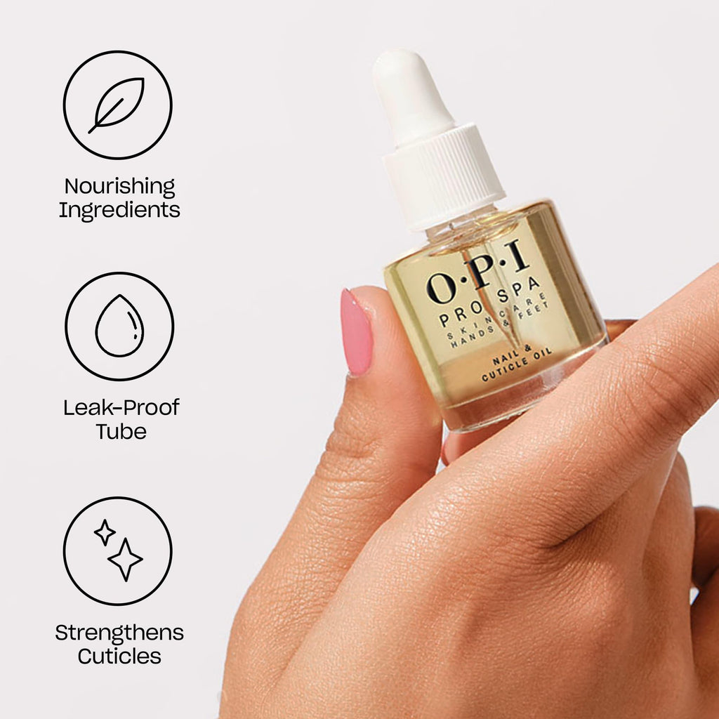 OPIProSpa Nail and Cuticle Oil | Cuticle Oil Bottle for Nails & Dry Hands | Strengthens Cuticles for Nail Growth