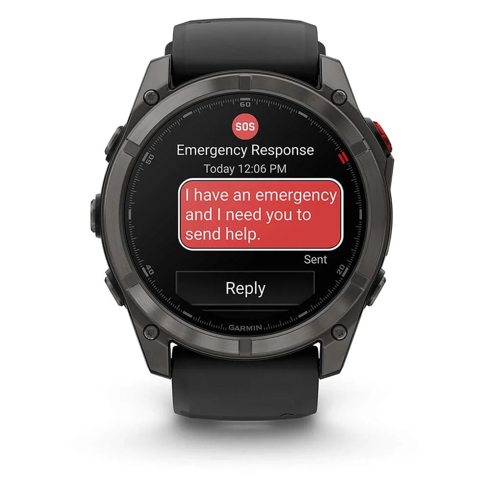 Garmin fenix 8 Pro AMOLED 51mm Carbon Grey DLC Titanium Case Black Silicon Strap Watch