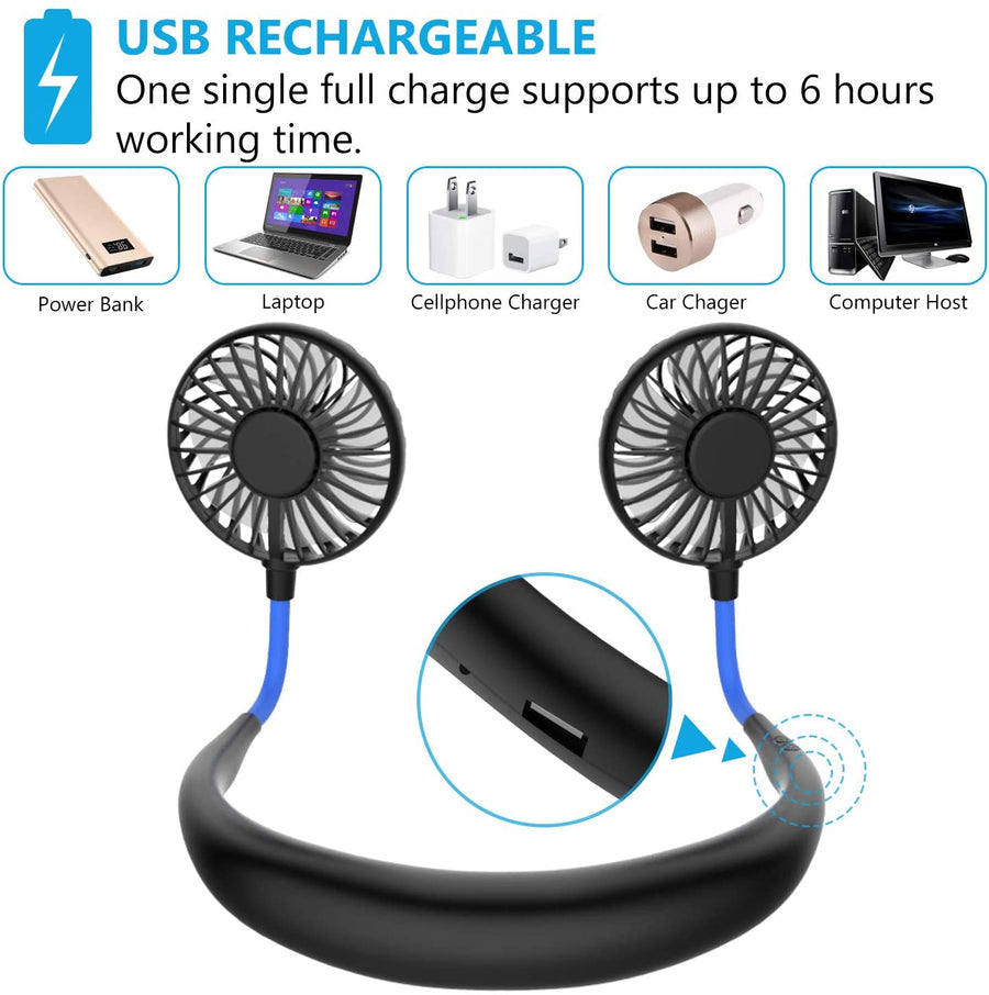Vital® USB Rechargeable Sports Fan With LED Light